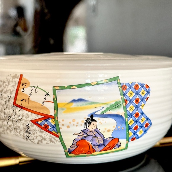 Japanese Bowl & Chopstick Rests Set - Picture 3 of 10